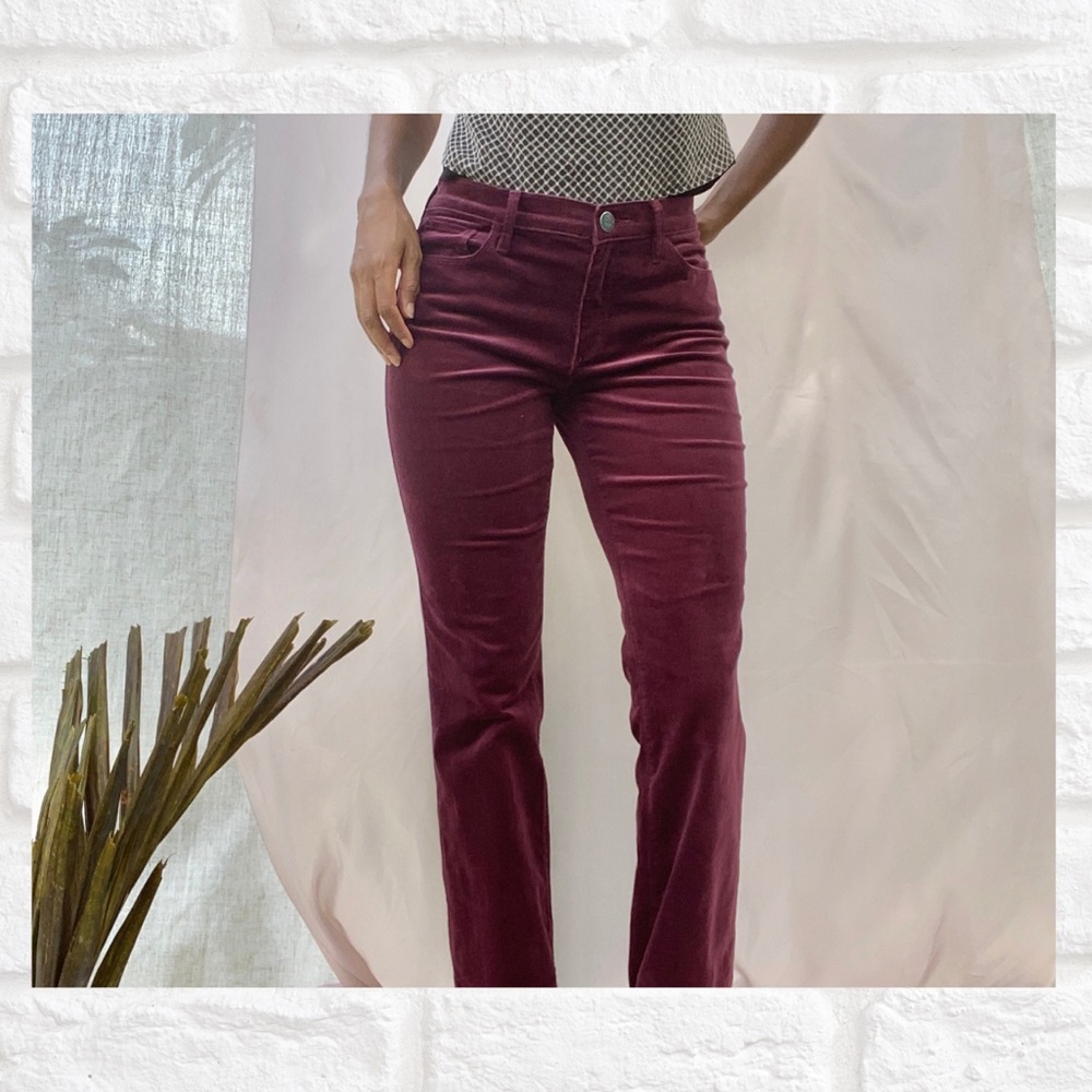 Burgundy bootcut pants